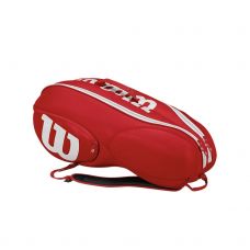 RAQUETERO WILSON MINI VANCOUVER 6PK ROJO BLANCO