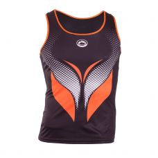 CAMISETA JHAYBER COMET NEGRO NARANJA MUJER