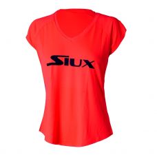 CAMISETA SIUX SPECIAL MUJER CORAL LOGO NEGRO