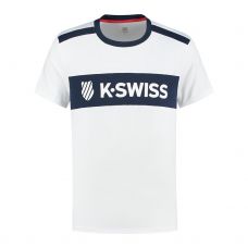CAMISETA K-SWISS HERITAGE SPORT LOGO BLANCO AZUL NAVY