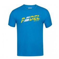CAMISETA BABOLAT EXERCISE FLAG MESSAGE TEE AZUL TURQUESA