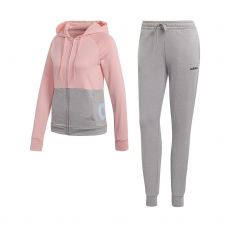 CHANDAL ADIDAS WTS LIN FT HOOD GRIS ROSA MUJER