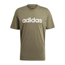 CAMISETA ADIDAS ESSENTIALS EMBROIDERED LINEAR LOGO VERDE BLANCO