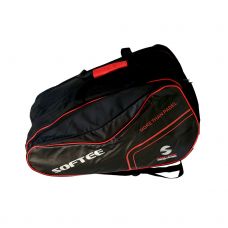 PALETERO SOFTEE PADEL PREMIUM NEGRO ROJO