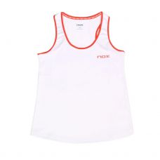 CAMISETA TIRANTES NOX TEAM BLANCO ROJO MUJER
