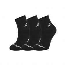 PACK 3 PARES CALCETINES BABOLAT QUARTER NEGRO