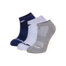 PACK 3 PARES CALCETINES BABOLAT INVISIBLE BLANCO AZUL GRIS