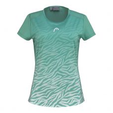 CAMISETA HEAD TIEBREAK VERDE PRINT MUJER