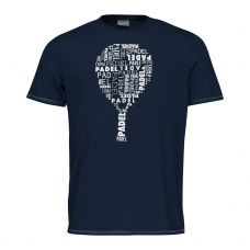 CAMISETA HEAD PADEL TYPO AZUL MARINO