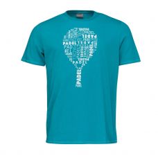 CAMISETA HEAD PADEL TYPO AZUL