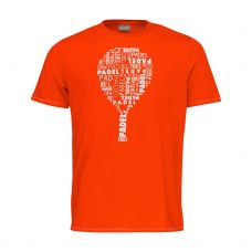 CAMISETA HEAD PADEL TYPO NARANJA