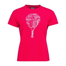 CAMISETA HEAD PADEL TYPO FUCSIA MUJER