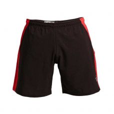 PANTALON CORTO BLACK CROWN TURKU NEGRO ROJO