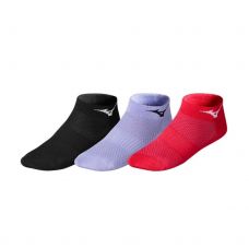 PACK 3 PARES CALCETINES MIZUNO RUN NEGRO LILA FUCSIA