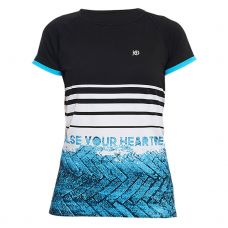 CAMISETA HG SPORT FRAME NEGRO AZUL MUJER