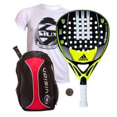 PACK ADIDAS ADIPOWER ATTK 1.8 Y MOCHILA SIUX PLATA
