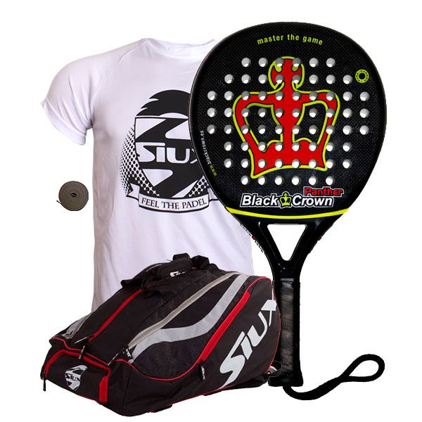 Pack Black Crown Panther y Paletero Siux Mastercombi Rojo - Oferta