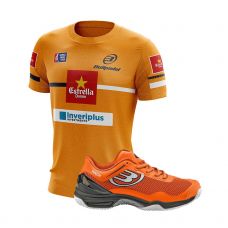 PACK BULLPADEL ZAPATILLAS HACK KNIT 18  Y CAMISETA INTRIA MAXI SANCHEZ