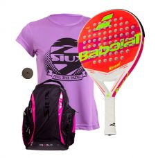 PACK BABOLAT REVEAL Y MOCHILA SIUX DIABLO FUCSIA