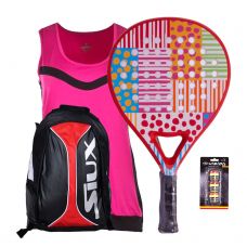 PACK AGATHA DOTS AND STRIPES Y MOCHILA SIUX TRAIL ROJO