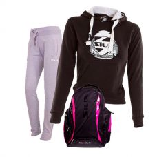 PACK SIUX MOCHILA DIABLO, PANTAL�N GRIS Y SUDADERA NEGRA