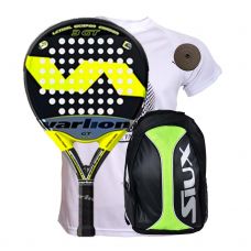 PACK VARLION LW CARBON 3 GT Y MOCHILA SIUX AMARILLA