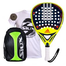 PACK ADIDAS ADIPOWER ATTK 1.7 Y MOCHILA SIUX TRAIL AMARILLA