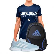 PACK ADIDAS SOLEMATCH BOUNCE MUJER EH2866, MOCHILA ADIDAS Y CAMISETA SIUX