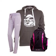 PACK SIUX MOCHILA PANTALON Y SUDADERA BELICE GRIS