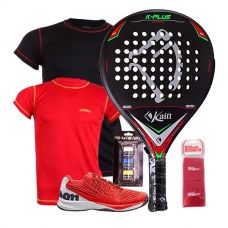 PACK KAITT K PLUS CONTROL, ZAPATILLAS WILSON KAOS Y CAMISETAS PADEL SESSION