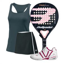PACK BULLPADEL GOLD WOMAN 3.0 Y ZAPATILLAS VARLION MAGENTA