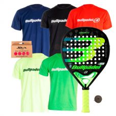 PACK BULLPADEL HACK 02 Y 5 CAMISETAS BULLPADEL
