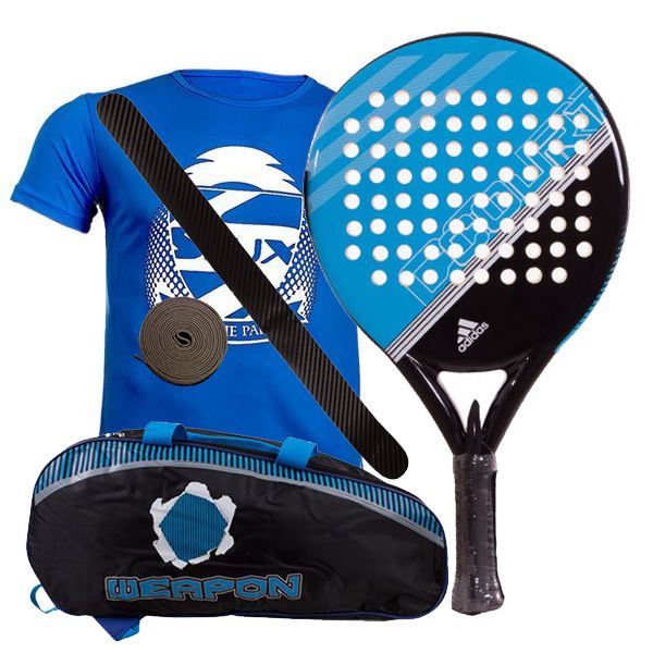 Comprar Pack Padel Adidas 2 Palas Power Court Roja + Bolas - Zona de Padel  - Zona de Padel