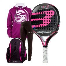 PACK BULLPADEL K3, MOCHILA SIUX DIABLO FUCSIA, SUDADERA Y PANTALON SIUX