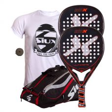 PACK 2 PALAS NOX ULTIMATE Y PALETERO SIUX MASTERCOMBI ROJO