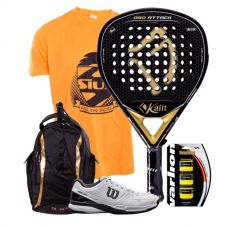 PACK KAITT ORO, ZAPATILLAS WILSON RUSH Y MOCHILA SIUX