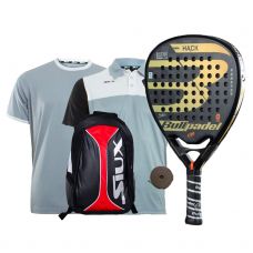 PACK BULLPADEL HACK 2018 MOCHILA SIUX ROJA Y 2 CAMISETAS
