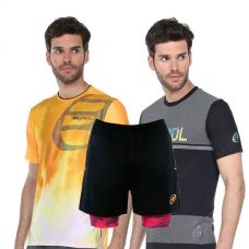 PACK BULLPADEL CAMISETA REZMON, CAMISETA ARANJU Y PANTAL�N CORTO NEGRO