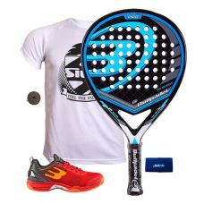 PACK BULLPADEL BLACK DRAGON Y ZAPATILLAS BULLPADEL BEWER