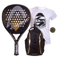 PACK HEAD GRAPHENE TORNADO CONTROL LTD Y MOCHILA SIUX DIABLO DORADA