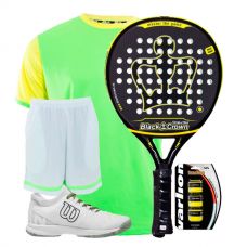 PACK BLACK CROWN REVOLUTION Y ZAPATILLA WILSON KAOS 2.0