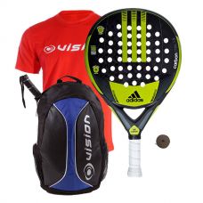 PACK ADIDAS CARBON CTRL 1.8, MOCHILA VISION AZUL y CAMISETA VISION AVALANCHE
