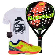 PACK BABOLAT VIPER CARBON Y ZAPATILLAS PULSION WPT