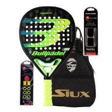 PACK BULLPADEL HACK 20, BANDOLERA SIUX, UNDER Y SHOCKOUT DUAL