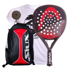 PACK HEAD GRAPHENE SPEED Y MOCHILA SIUX ROJA