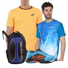 PACK BULLPADEL VERTEX 20V AZUL, MOCHILA Y TEXTIL BULLPADEL
