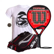 PACK WILSON CARBON FORCE Y PALETERO SIUX MASTERCOMBI ROJO