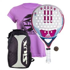 PACK ADIDAS SUPERNOVA WOMAN 1.8 Y MOCHILA SIUX PLATA