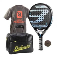 PACK BULLPADEL HACK CONTROL 2018 Y BOLSA BULLPADEL NEGRO BPB 16002