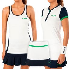 PACK NOX CAMISETA E TIRANTES NOX, POLO NOX PRO Y FALDA NOZ PRO BLANCA VERDE